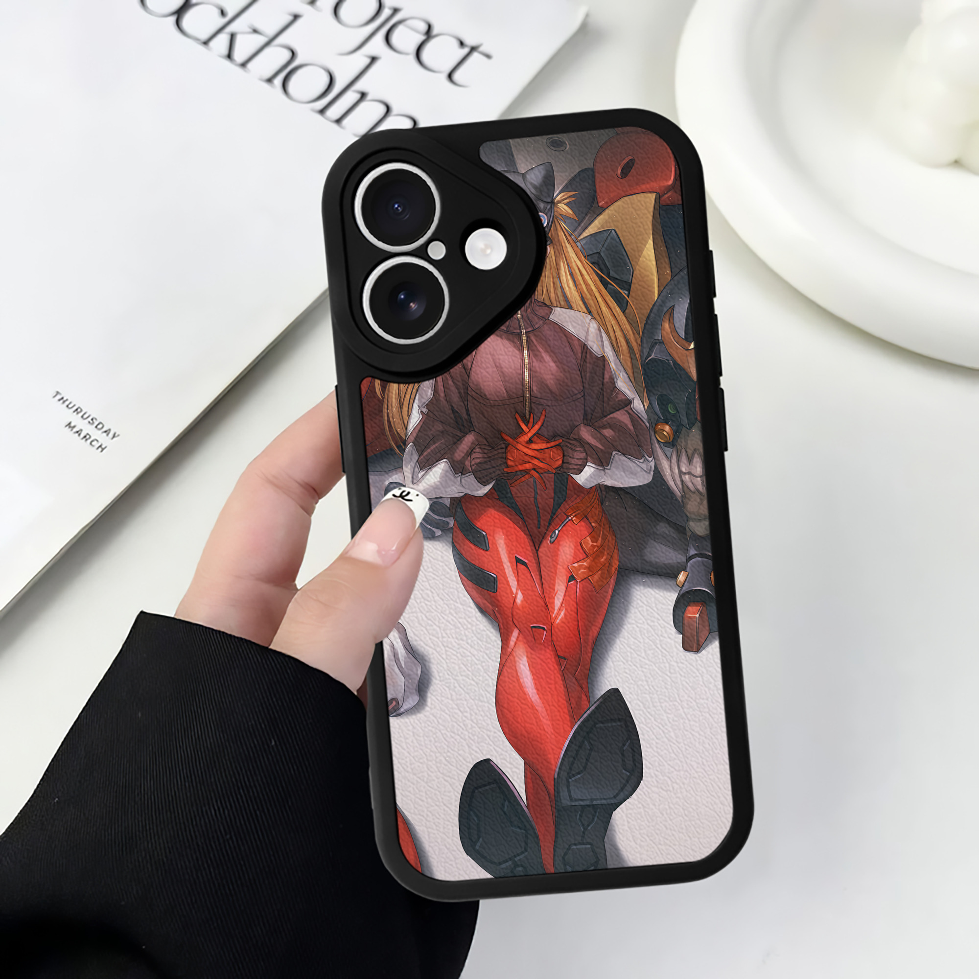（画像用） EVA 新世紀エヴァンゲリオン 【iPhone 16シリーズ対応】シリコンスマホケース（レザー調） 材質：シリコン